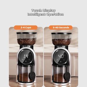 เครื่องบดกาแฟแบบพกพาสำหรับใช้ในบ้าน 220V สำหรับใช้งานเชิงพาณิชย์  หน้าจอสัมผัสอัจฉริยะ สำหรับเมล็ดกาแฟเอสเพรสโซ - Product Image 4