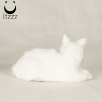 Peluche personnalisée chat noir et blanc, fourrure réaliste, simulation de peluche, poupée pour décoration de la maison