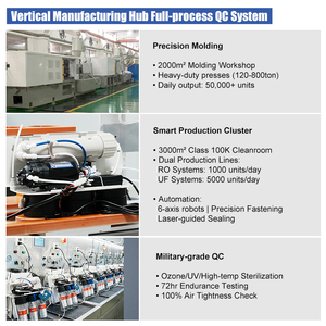 Oem 10 inch Combo lọc nước Cartridge đa giai đoạn Cartridge lọc nước gấp PP trầm tích + Carbon khối + quy mô chất ức chế - Product Image 5