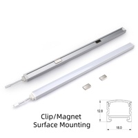 Bande LED Lumineuse Moderne pour Armoire, Bar, Étagère – Fixation Magnétique, Encastrable, Connexion Lisse, Diffuseur PC, Profil Aluminium