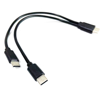 Câble USB 2 en 1 à charge rapide, USB Type C vers double USB Type C, câble répartiteur en Y pour téléphones Samsung Huawei, stylet tactile, lunettes VR