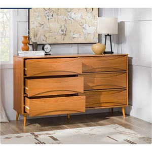 Hot Selling Moderne Bruine Houten Ladekast Eenvoudige Slaapkamer Hout Multi Lade Emmerkast - Product Image 4