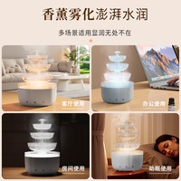 Humidificateur Goutte de Pluie 7 Couleurs à Succès Commercial pour Maison et Bureau, Diffuseur d'Arômes USB Grande Capacité avec Pulvérisation Intense