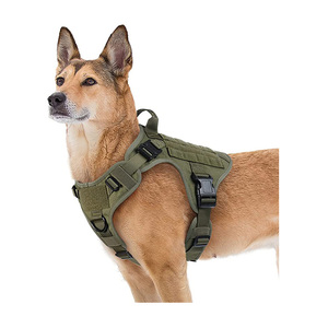 Arnés de <span class=keywords><strong>chaleco</strong></span> sin tirones de nailon ajustable para perros grandes Diseño táctico con características sostenibles - Product Image 3