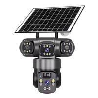 Kamera CCTV Tenaga Surya D20 True Triple Lens 4G Outdoor Night Vision Tahan Air Anti Petir Tanpa Daya Jaringan