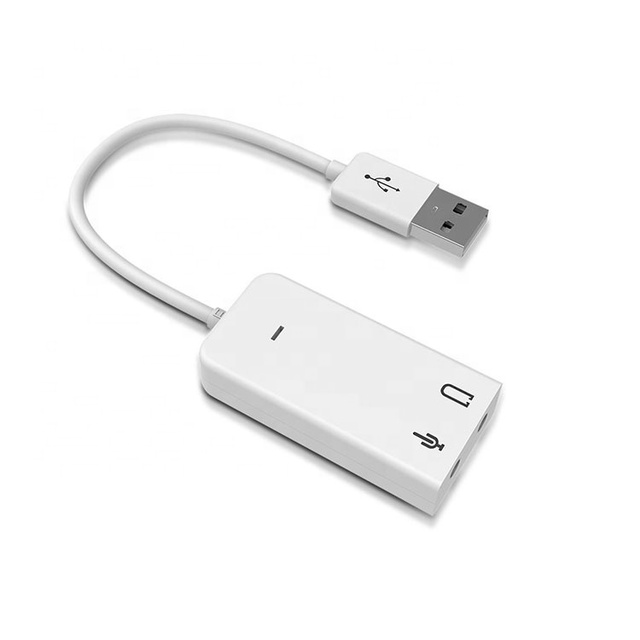 Cantell CA-U71 External USB 2 Channel Audio Interface Plug and Play Sound Card Cable
