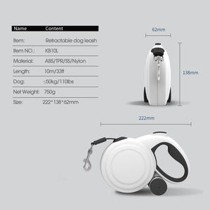 10M/33ft Dual Super Strong <span class=keywords><strong>Spring</strong></span> Heavy Duty Cinta de nailon reflectante Correa retráctil/plomo para perros grandes y medianos - Product Image 6