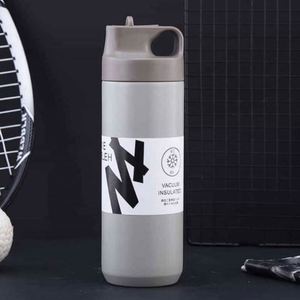 316 Stainless Steel Insulated Water Bottle Pop-Up Lid Portable Thermal Bottle <b>Large</b> Capacity Food Grade Travel Mug - Product Image 4