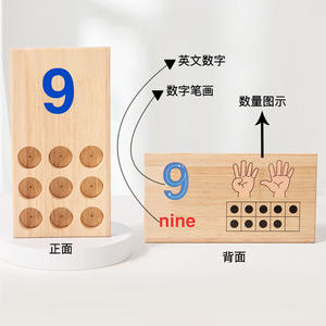 เกมกระดานไม้<span class=keywords><strong>ภาษา</strong></span>อังกฤษ ตัวเลข คณิตศาสตร์ สำหรับเด็กมอนเตสซอรี่ ของเล่นเสริมพัฒนาการด้านการเรียนรู้ดิจิทัล สำหรับเด็กชายและเด็กหญิง - Product Image 5