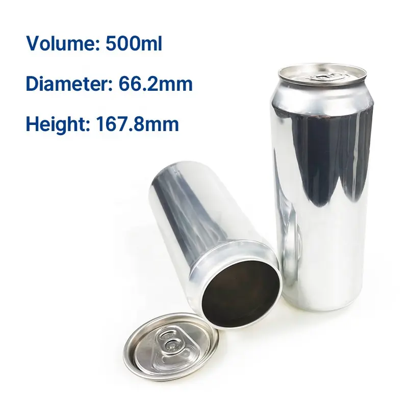 Vente en gros de canettes en aluminium 190ml 250ml 330ml 500ml Canettes de bière Production Logo Couleur personnalisée Canette de bière en aluminium pour boisson