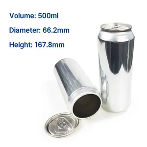 Grosir kaleng aluminium 190ml 250ml 330ml 500ml kaleng bir Logo produksi warna kustom kaleng bir minuman aluminium