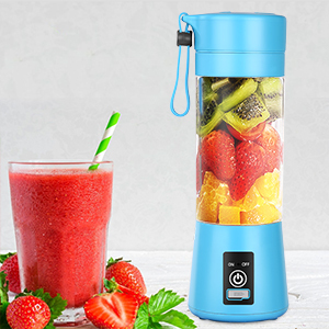 मजबूत शक्ति यूएसबी रिचार्ज 380ml juicer पोर्टेबल बिजली ब्लेंडर जूसर कप - Product Image 6