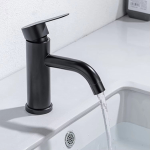 Grifo Monomando Moderno de Acero Inoxidable Negro sin Contacto para Agua Fría y Caliente, Montado en Cubierta, de un Solo Orificio, para Lavabo de Sala de Estar - Product Image 4
