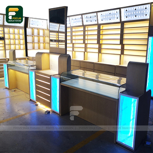 ชั้นวางโชว์แว่นตามีไฟ LED สำหรับร้านค้าที่ทันสมัยตู้โชว์แว่นตาไม้ - Product Image 2