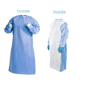 Disposable Surgical Reinforced Isolation Gown AAMI Level 2 Nov Woven SMS Ultrasonic Heat Sealing Gown AAMI Surgical Gown