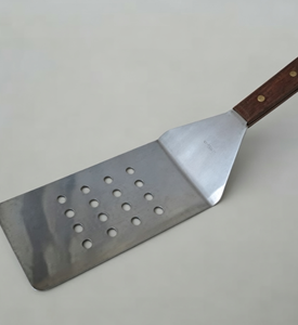 Commercial Grade Perforated Stainless Steel Pizza Peel <b>for</b> Pizza Oven, Turning & Retrieving - Product Image 3