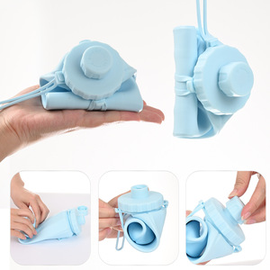 Nuovo <span class=keywords><strong>Design</strong></span> <span class=keywords><strong>creativo</strong></span> 600ml pieghevole pieghevole in Silicone pieghevole personalizzato bottiglia d'acqua in plastica isolata - Product Image 2