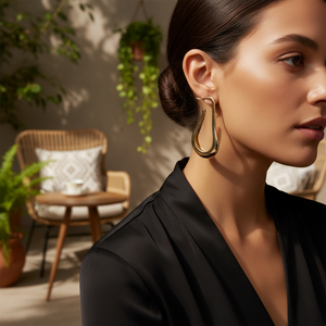 Orecchini eleganti alla moda eleganti a sei pezzi per gruppi di gioielli lucidati - Product Image 3