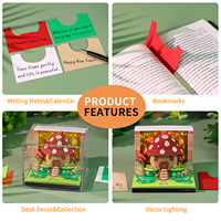 Bloc-notes 3D Mushroom Cottage, Calendrier hebdomadaire, Bloc-notes en papier Sunflower House, Décoration de bureau, Papeterie, Cadeau de luxe pour anniversaire