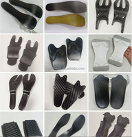 Semelle intérieure de soutien de la voûte plantaire d'approvisionnement en usine Semelle intérieure de chaussures en fibre de carbone traitée CNC mince haute dureté Semelles intérieures personnalisées