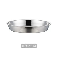 Assiette ronde en acier inoxydable 304, motif moderne, solide, pour bar, service, table basse, fête, usage domestique - Durable, qualité alimentaire
