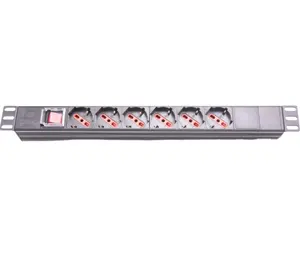 19 Inch PDU Power Distribution Unit 6 Ways Italy Type Outlets PDU Extension Sockets