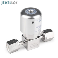 Régulateur à diaphragme de haute précision Jewellok SS316L, conception haute pureté pour laboratoire/vanne à gaz pour semi-conducteurs