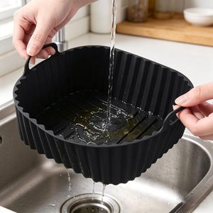 Doublure carrée réutilisable en silicone pour friteuse à air, 100 % alimentaire, sans BPA, pour four de cuisine - Product Image 3