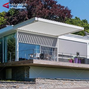 2024 mới nhất sang trọng hợp kim nhôm 6063-t5 ngoài trời pergola USA Tiêu chuẩn điện cơ giới điều khiển từ xa tùy chỉnh mái hiên - Product Image 3