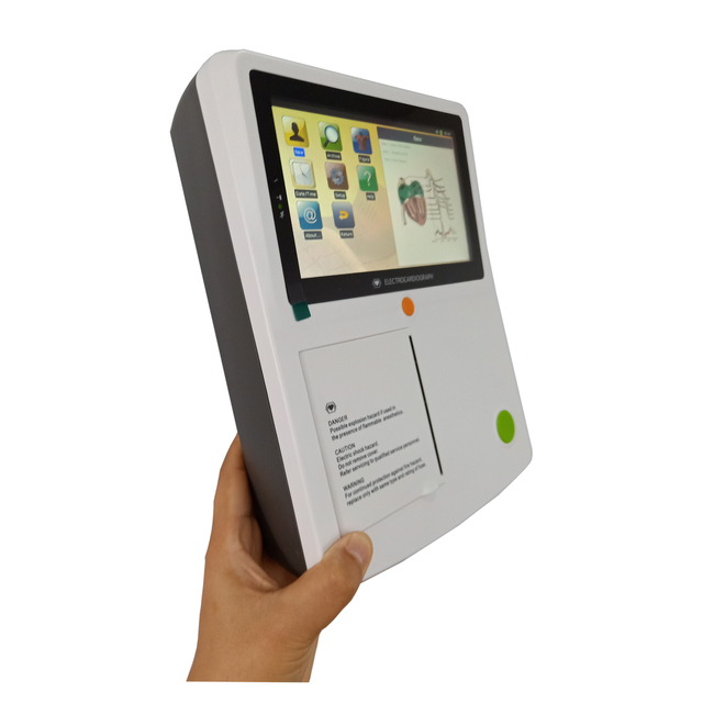 7 Inch HD Touch Screen Veterinary Instrument 3 Channel 12 Lead Animal ECG Machine