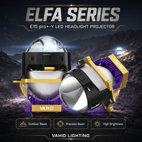 VAHID Lentille de projecteur Bi-LED 3.0 pouces, faisceau haut/bas, 6000K, 12V, 70W, kit de modernisation de phares de voiture, universel LHD/RHD