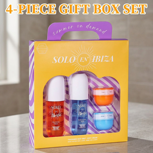 Set da Viaggio 4pz Giallo/Rosa Mini Crema Profumata per Corpo e Capelli con 4 Fragranze a Lunga Durata per Uomo e Donna - Per Appuntamenti e Uso Quotidiano - Product Image 2