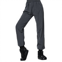 Pantalon de préchauffage de ballet pour femme adulte en nylon extensible dans les quatre sens, idéal pour la pratique de la danse et l'entraînement, favorisant la transpiration.