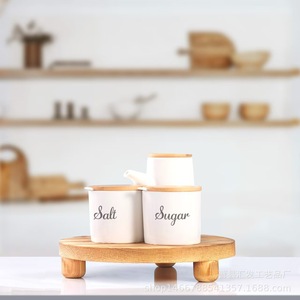 Solid Wood Flower <b>Pot</b> <b>Stand</b> Circular Minimalist Design For Living Room Bathroom Storage Base - Product Image 2