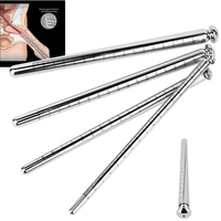 FRRK Nouveau Cathéter Urétral Extra Long en Acier Inoxydable, Plug Urétral, Dispositif de Masturbation Manuelle pour Hommes, Vente en Gros OEM
