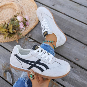 Zapatillas de entrenamiento retro de ante alemán para mujer, novedad de primavera, versátiles, transpirables, ligeras, deportivas informales, de skate, muy recomendables. - Product Image 4