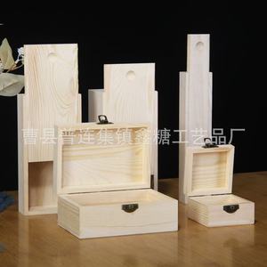 Rectangular Solid Wood <b>Box</b> Flip Top Natural Color Storage For Jewelry Essential Oil Perfume Packaging - Product Image 4