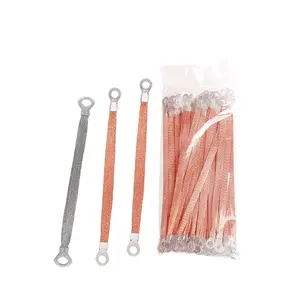 High Quality Flat Copper Braid Earth Strap Ground Electric Flat Lead Wire