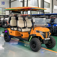 Voiturette de golf de luxe 6 places CAMP 72v avec batterie personnalisable pour le tourisme et les communautés