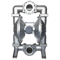 Pompes pneumatiques à double diaphragme en acier inoxydable basse pression QBY3-125P pour le traitement du diesel, de l'huile, de l'eau et des eaux usées, OEM