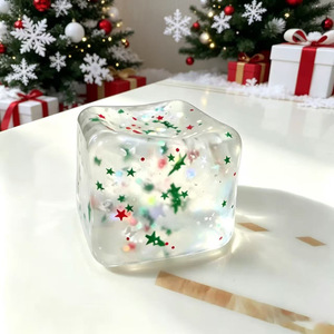 Wholesale 2026 Best Selling Christmas Holiday Party Squishy Cube Toys Gifts for Kids Snowball Christmas Squishy - Product Image 5