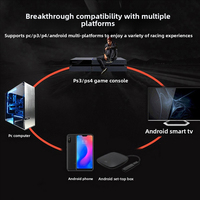 Volante con Pedales para PC/TV/P4/3, Volante de Carreras para Juegos, Palanca de Cambios, Simulador de Conducción con Vibración para Carreras