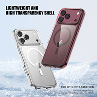 Coque de téléphone magnétique transparente N52, aimant puissant, hybride TPU PC, antichoc, protection intégrale, compatible avec iPhone 18 17 Pro Max