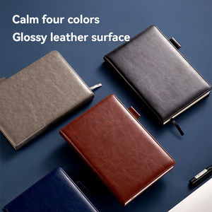 Carnet de notes de bureau Deli 22298 noir, imperméable, résistant à l'usure, en PU, 25K, en cuir, pour réunions, 180 feuilles, 64 pièces par carton, haute qualité - Product Image 2