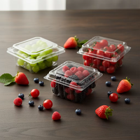 Verpakkingen voor fruit (bes, kers, tomaat, bosbes, framboos) op maat, 4.4oz, 6oz, 11oz, clamshell doosjes