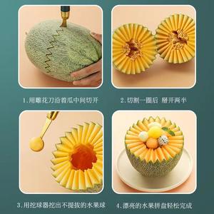 ที่ตักผลไม้สแตนเลส 304 ที่ตักเมลอน ที่ตักแตงโม ที่ตักแคนตาลูป อุปกรณ์ครัว - Product Image 4