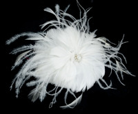 Pince à cheveux plume pour coiffure de mariée, chapeau de cocktail, fête du thé, accessoire de déguisement Derby Gatsby