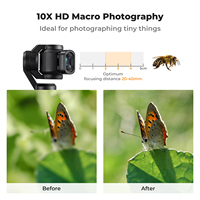 Objectif anamorphique magnétique K&F Concept 1,2X, filtre étoilé, filtre anti-pollution lumineuse, objectif macro 10X pour DJI Osmo Pocket 3/4