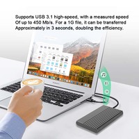 Casing Hard Drive Eksternal 2.5 inci Usb3.1 Aluminium Tipe C untuk Sata Ssd Kotak Casing Hard Disk Hdd Enclosure