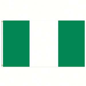 Drapeau du Nigéria personnalisable 3x5 pieds, simple face, pour bannières nationales et drapeaux <span class=keywords><strong>de</strong></span> présentation, imprimé sur commande - Product Image 1